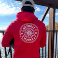 Detroit Hockey Wheel Red Hoodie
