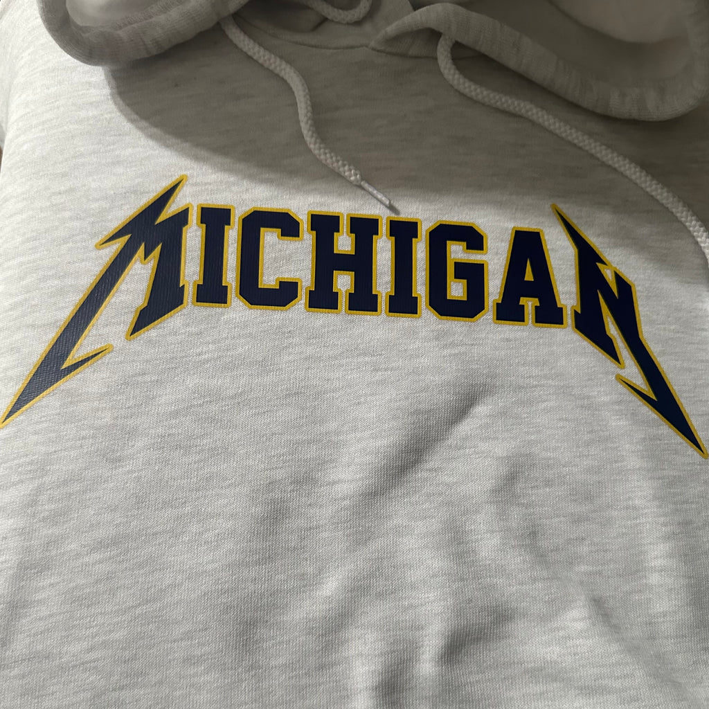 Maize and Blue Michigan Ash Fleece Hoodie