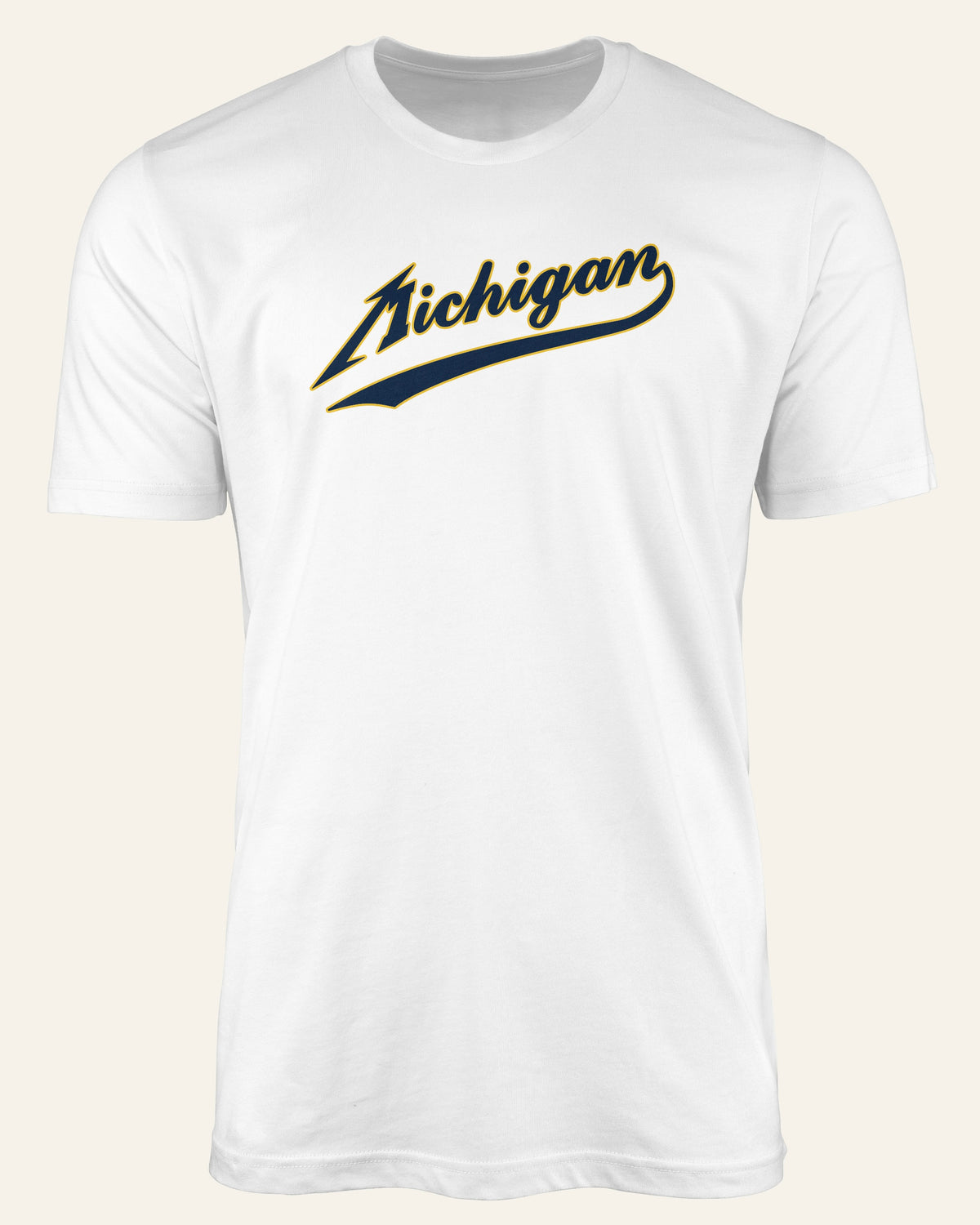 Michigan Script Navy Shirt