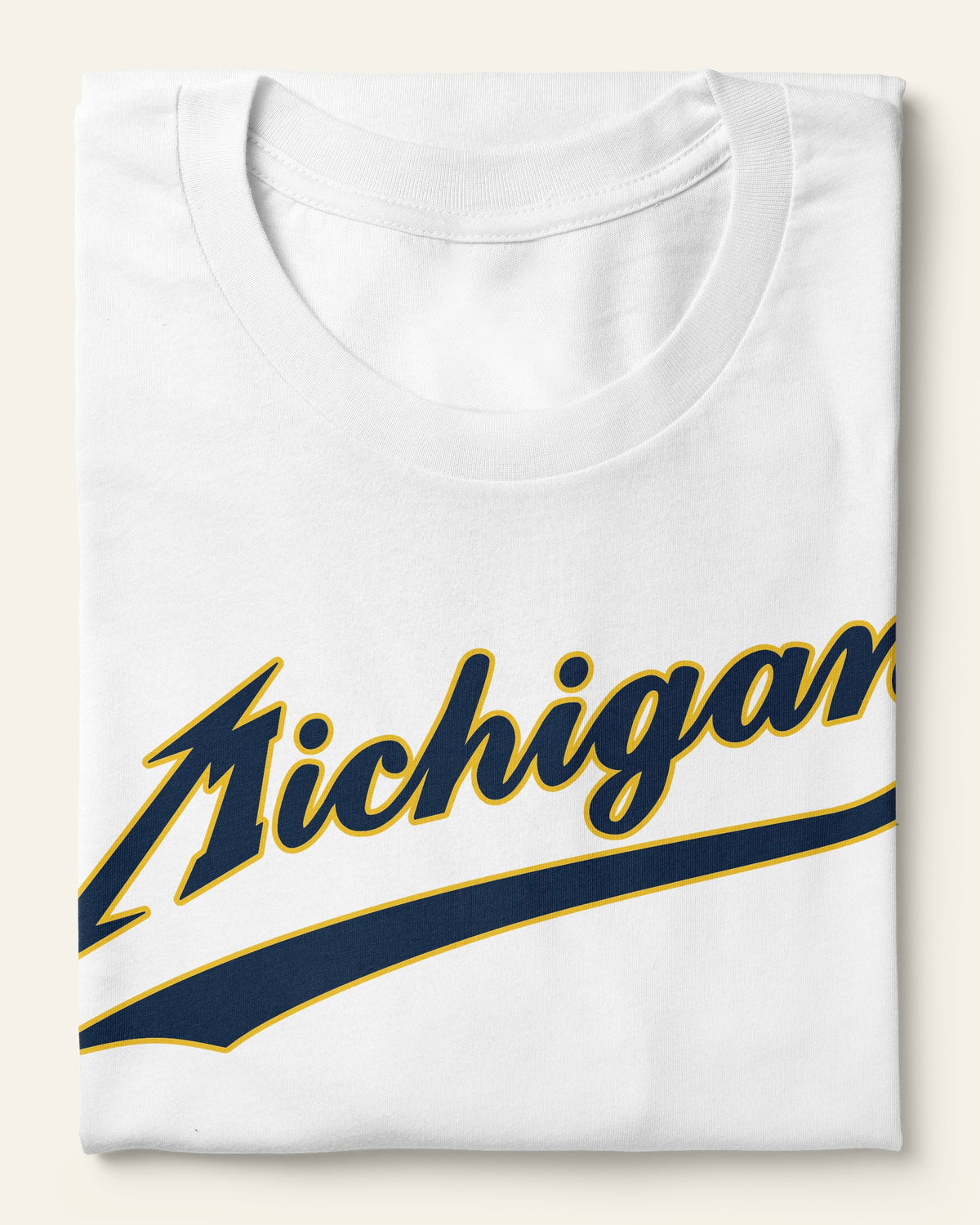 Michigan Script Navy Shirt