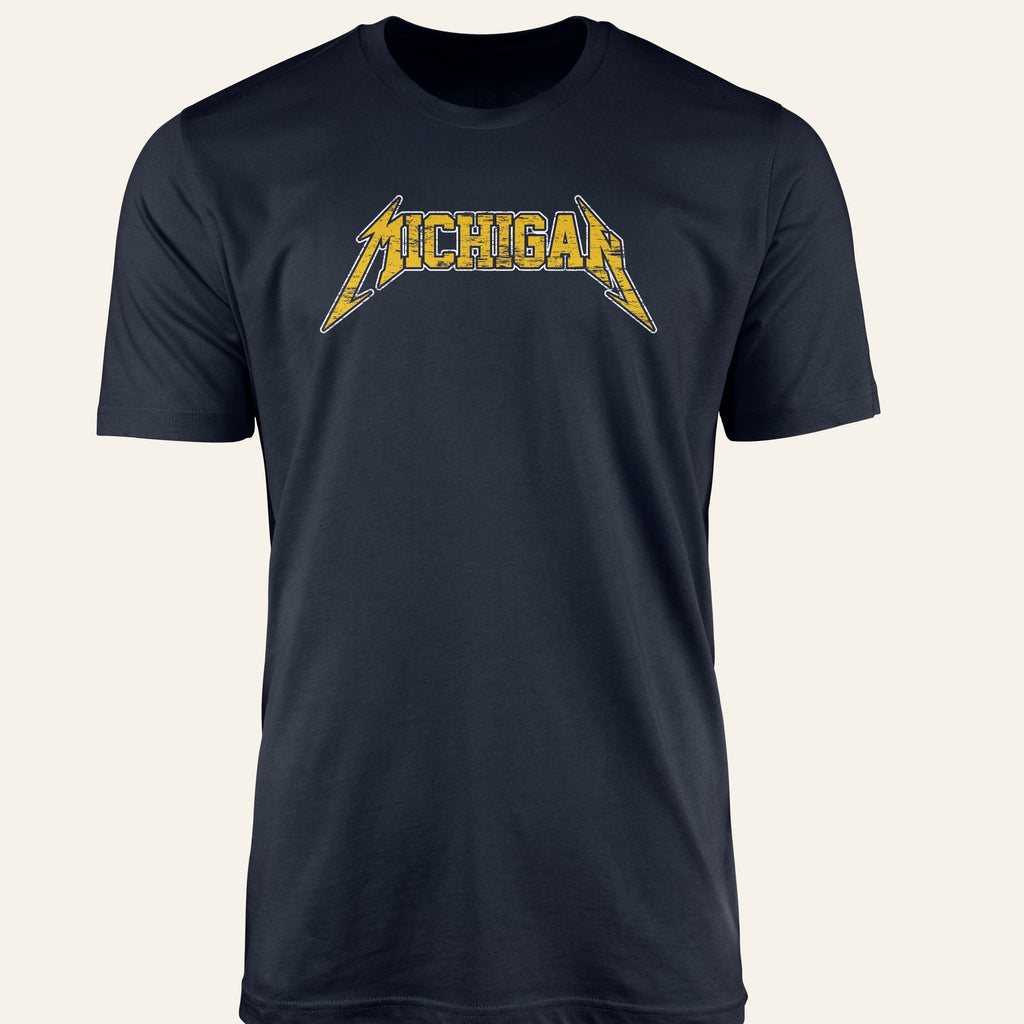 Michigan Fade to Blue - Navy Short Sleeve Shirt