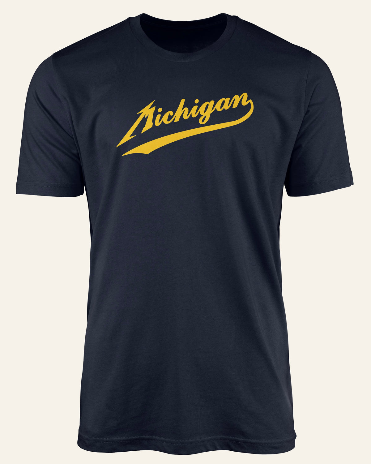 Michigan Script Navy Shirt