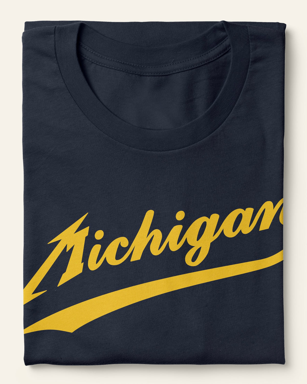 Michigan Script Navy Shirt